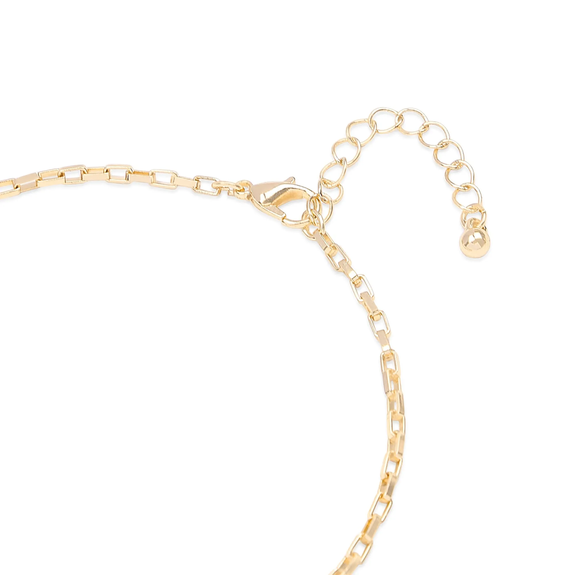 Accessorize London Women's Pearl & Stone Charm Anklet