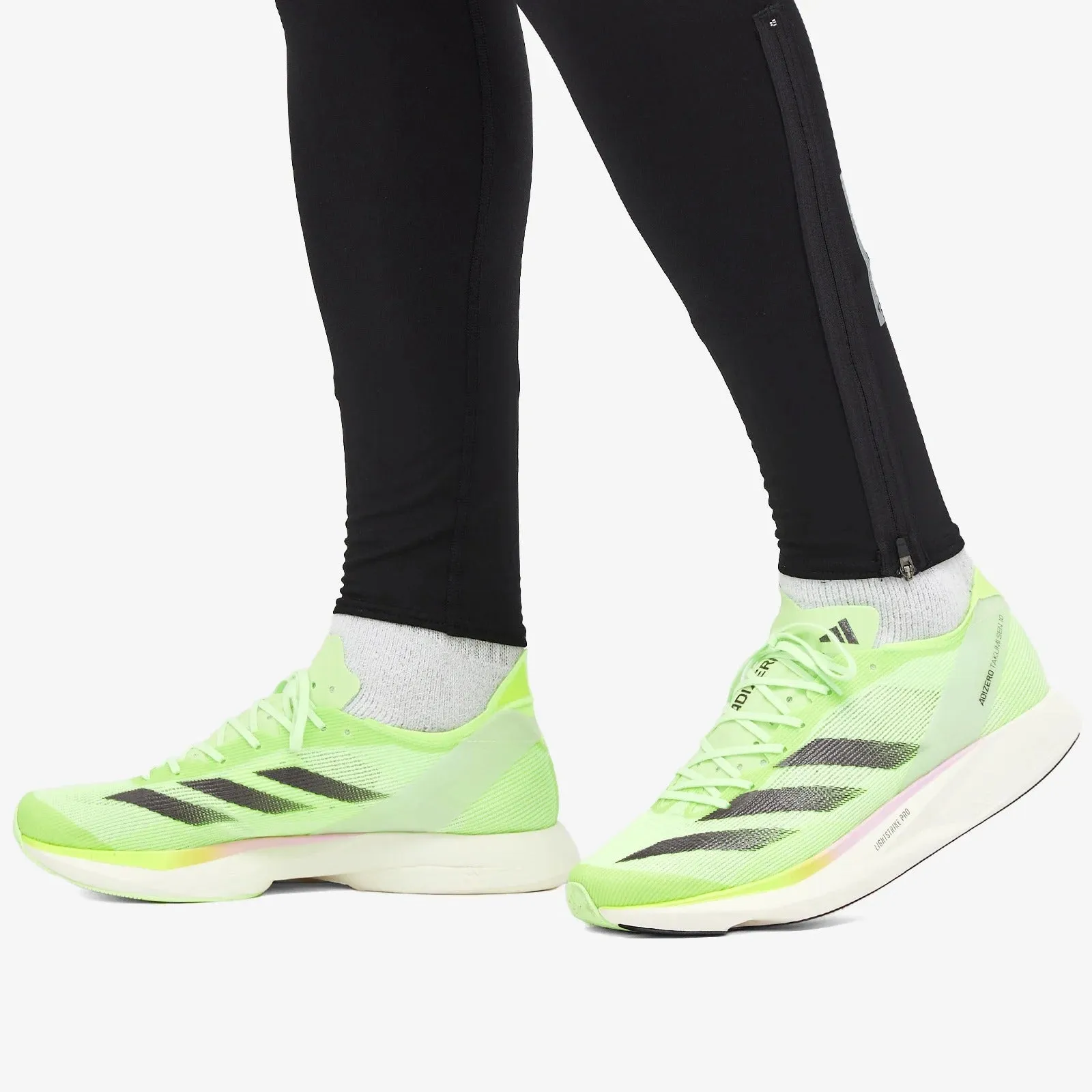 adidas Adizero Takumi Sen 10 sneakers, green/black/white
