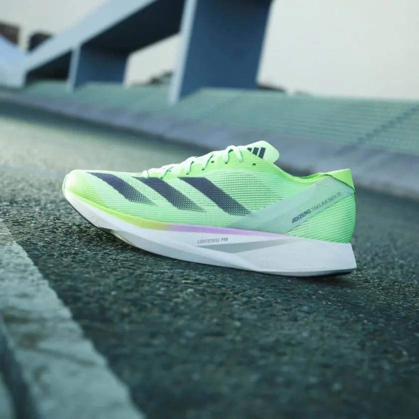 adidas Adizero Takumi Sen 10 sneakers, green/black/white