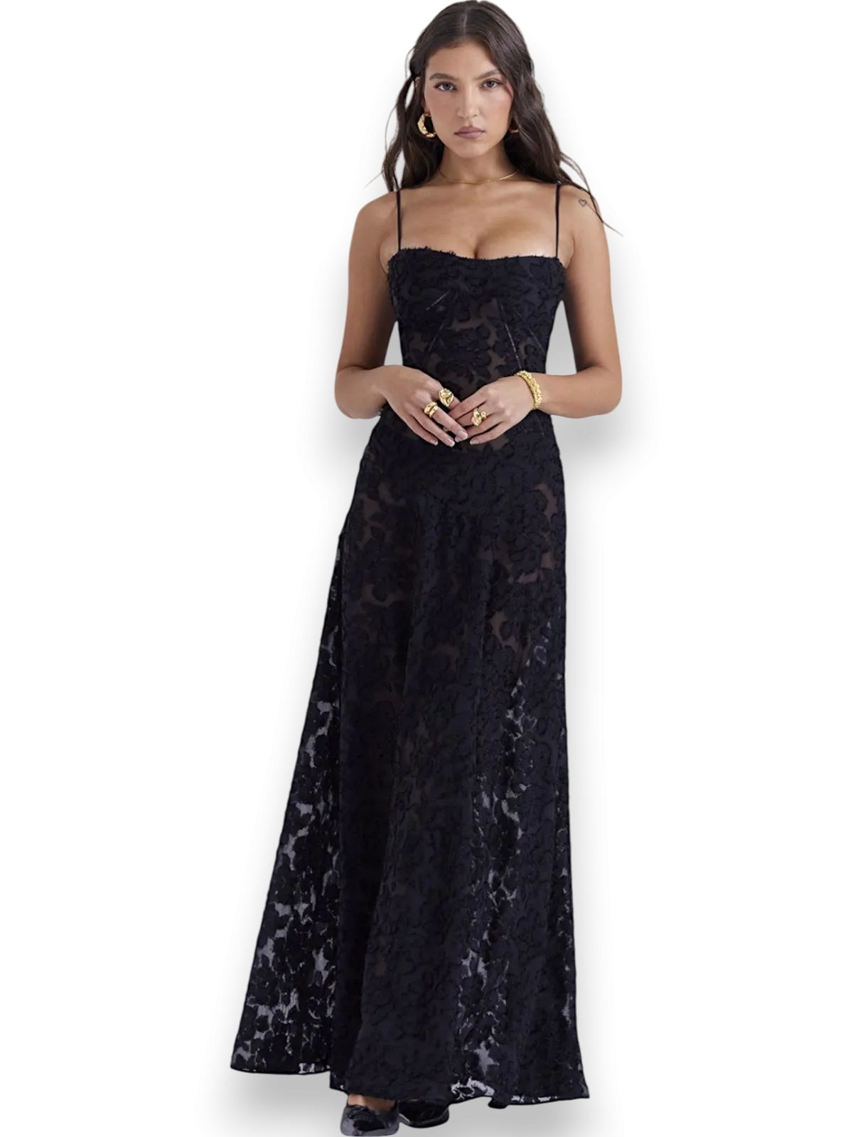 Amara Blossom Purple Floral Vintage Gown