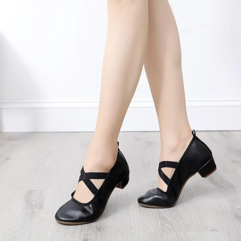 AOQUNFS Womens Latin Dance Shoes Close Toe Ballroom Dance Practice Shoes