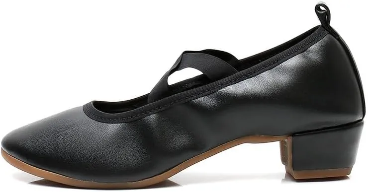 AOQUNFS Womens Latin Dance Shoes Close Toe Ballroom Dance Practice Shoes