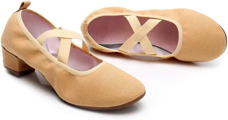 AOQUNFS Womens Latin Dance Shoes Close Toe Ballroom Dance Practice Shoes