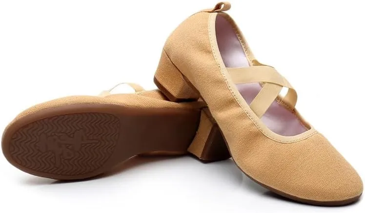 AOQUNFS Womens Latin Dance Shoes Close Toe Ballroom Dance Practice Shoes