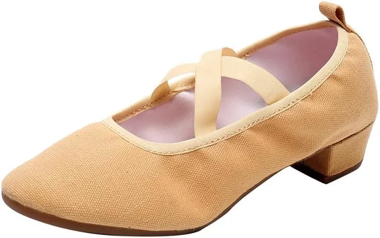 AOQUNFS Womens Latin Dance Shoes Close Toe Ballroom Dance Practice Shoes