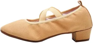AOQUNFS Womens Latin Dance Shoes Close Toe Ballroom Dance Practice Shoes