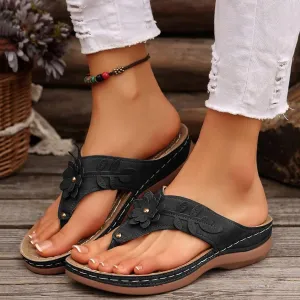 Arch Support Flip Flops for Women,Orthopedic Sandals for Women 2025 Dressy Summer Shoes Comfortable Walking Shoes Cushion Platform Beach Slippers Dressy 2025