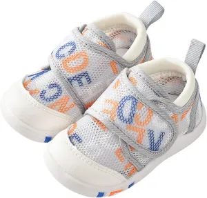 Baby Girls Boys Sandals Infant Toddler Shoes First Walking Shoes Mesh Soft Sole Breathable Sneakers (Grey, 6.5 Infant)