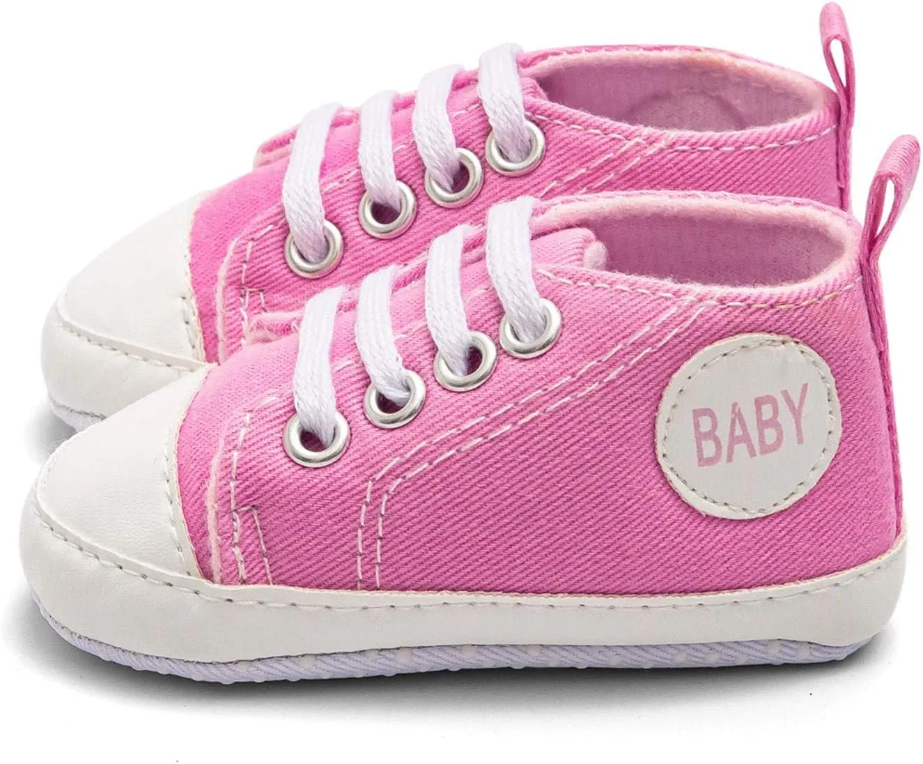 Baby Infant Lace Sneakers Flat Non Slip Ankle Toddler First Walking Running Sport Shoes Lightweight Casual Comfy