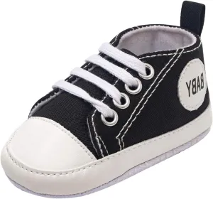 Baby Infant Lace Sneakers Flat Non Slip Ankle Toddler First Walking Running Sport Shoes Lightweight Casual Comfy