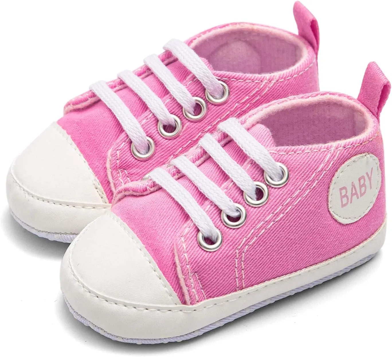 Baby Infant Lace Sneakers Flat Non Slip Ankle Toddler First Walking Running Sport Shoes Lightweight Casual Comfy
