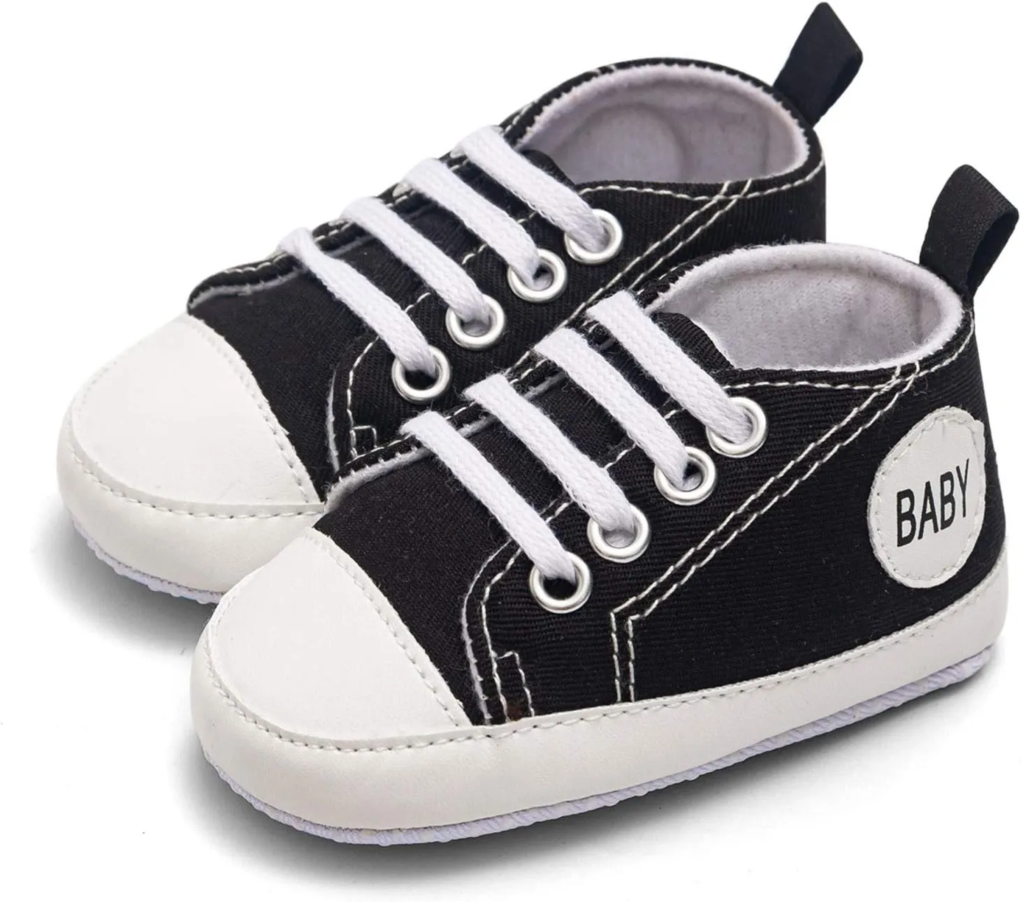 Baby Infant Lace Sneakers Flat Non Slip Ankle Toddler First Walking Running Sport Shoes Lightweight Casual Comfy