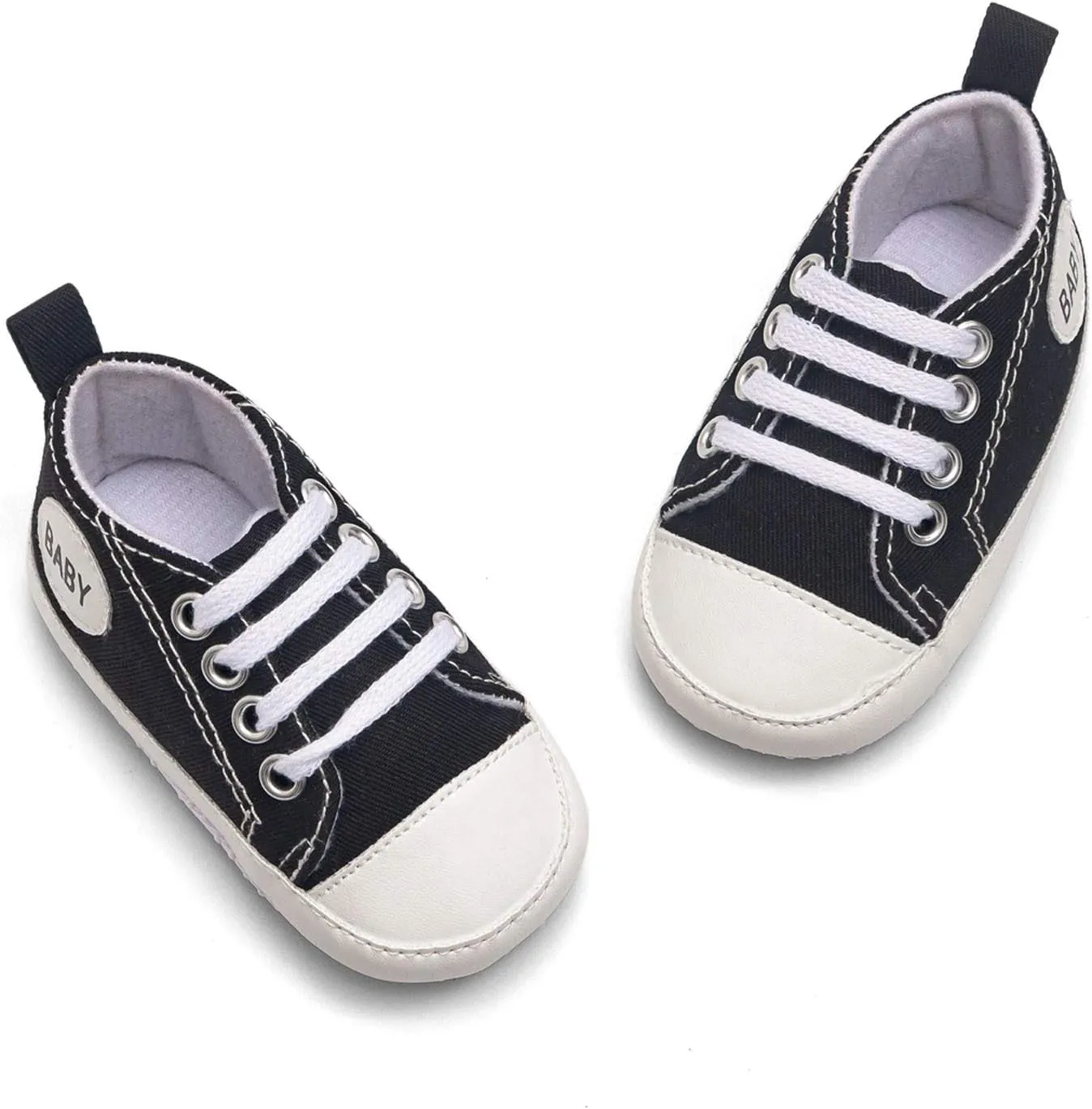 Baby Infant Lace Sneakers Flat Non Slip Ankle Toddler First Walking Running Sport Shoes Lightweight Casual Comfy