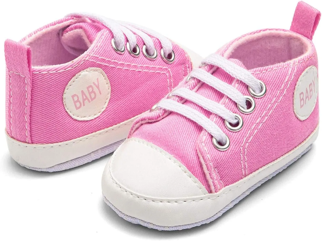 Baby Infant Lace Sneakers Flat Non Slip Ankle Toddler First Walking Running Sport Shoes Lightweight Casual Comfy