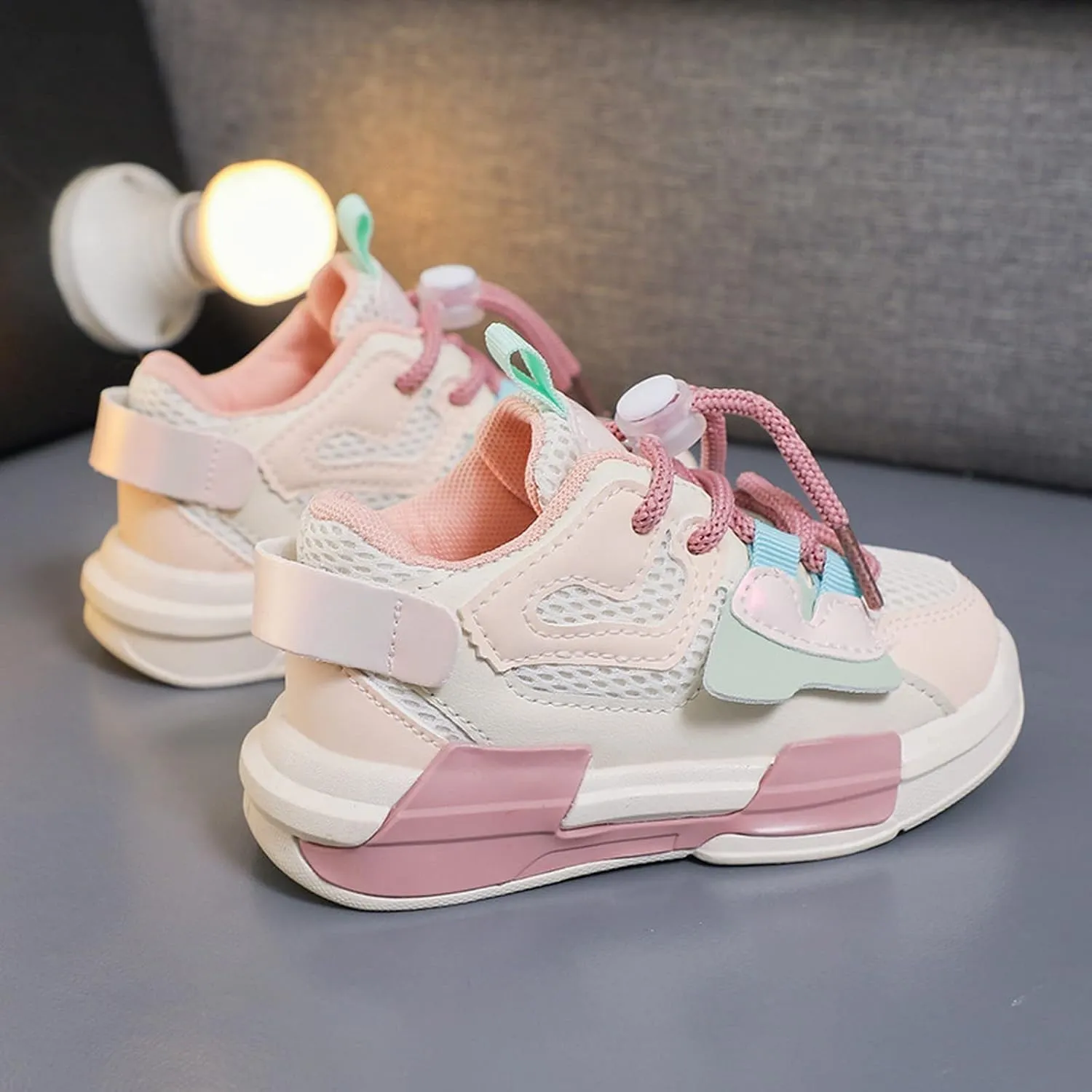Baby Toddler Mesh Sneakers Infant Newborn Lace-Up First Walking Sport Shoes Lightweight Breathable Comfy Non Slip Shoes