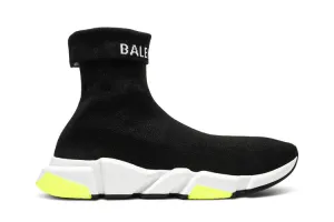 Balenciaga Speed Sneaker Cuffed 'Black Yellow' Sneakers, black
