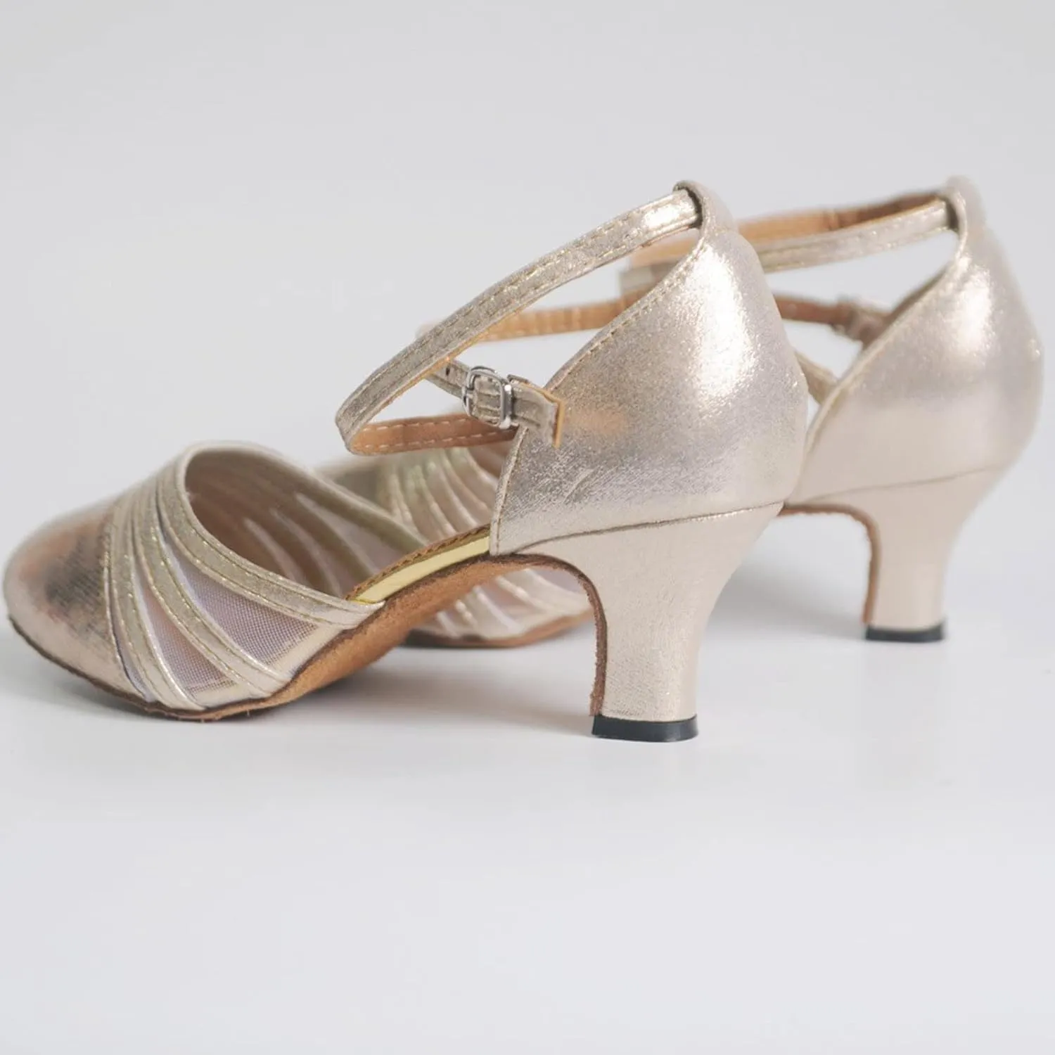 Ballroom Dance Shoes Women Sequin Party Shoes Latin Dance Shoe Chunky Heeled Dress Shoe Low Professional Heels