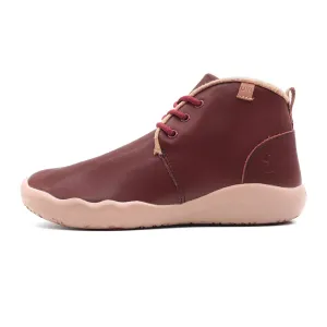 Bilbao Burgundy Split Leather Lace-up Boots Men