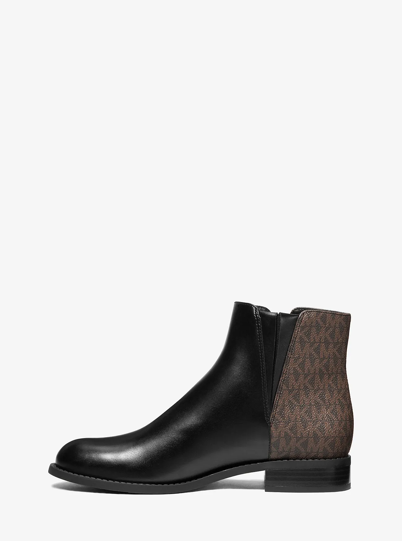 Britt Signature Michael Kors Logo Ankle Boots, Black