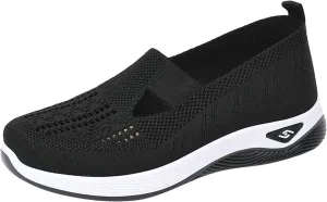 Cathalem Orthopedic Shoes for Women Breathable Soft Slip On Sneakers Comfort Mesh Up Stretch Sneaker Diabetic Walking Shoes