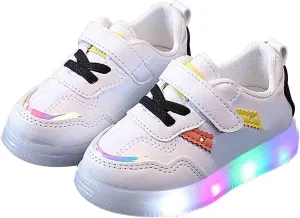 Children's Board Shoes LED Light Light Light Casual Shoes Boys and Girls Students Small White Toddler Sports Shoes Boys