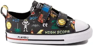 Converse Kids' Chuck Taylor All Star 2V Low Top Sneaker Toddler,Black/Multi,7