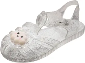 Crystal Jelly Heel Sandals Teen Girl Summer Beach Shoes Lightweight Soft Water Sandal Footwear