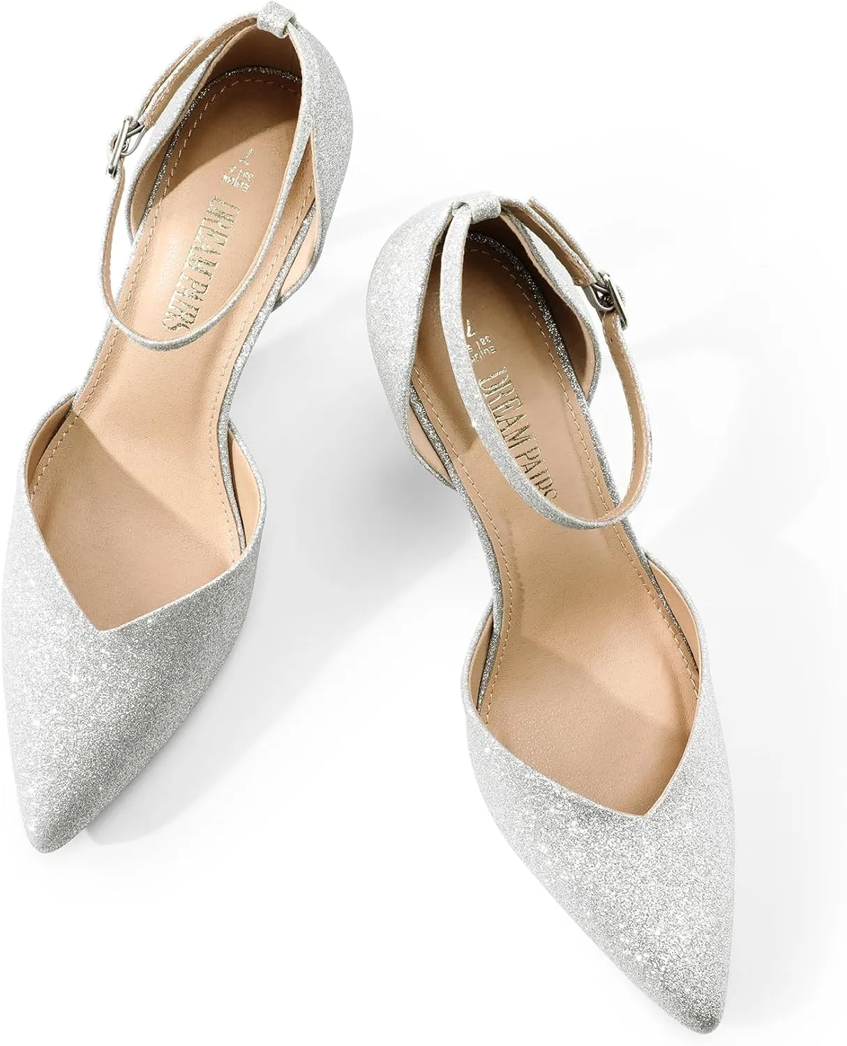 DREAM PAIRS Womens High Heels Strappy Closed Toe Stiletto Ankle Strap Pointed Toe D'Orsay Heel Dress Wedding Party Pumps Shoes