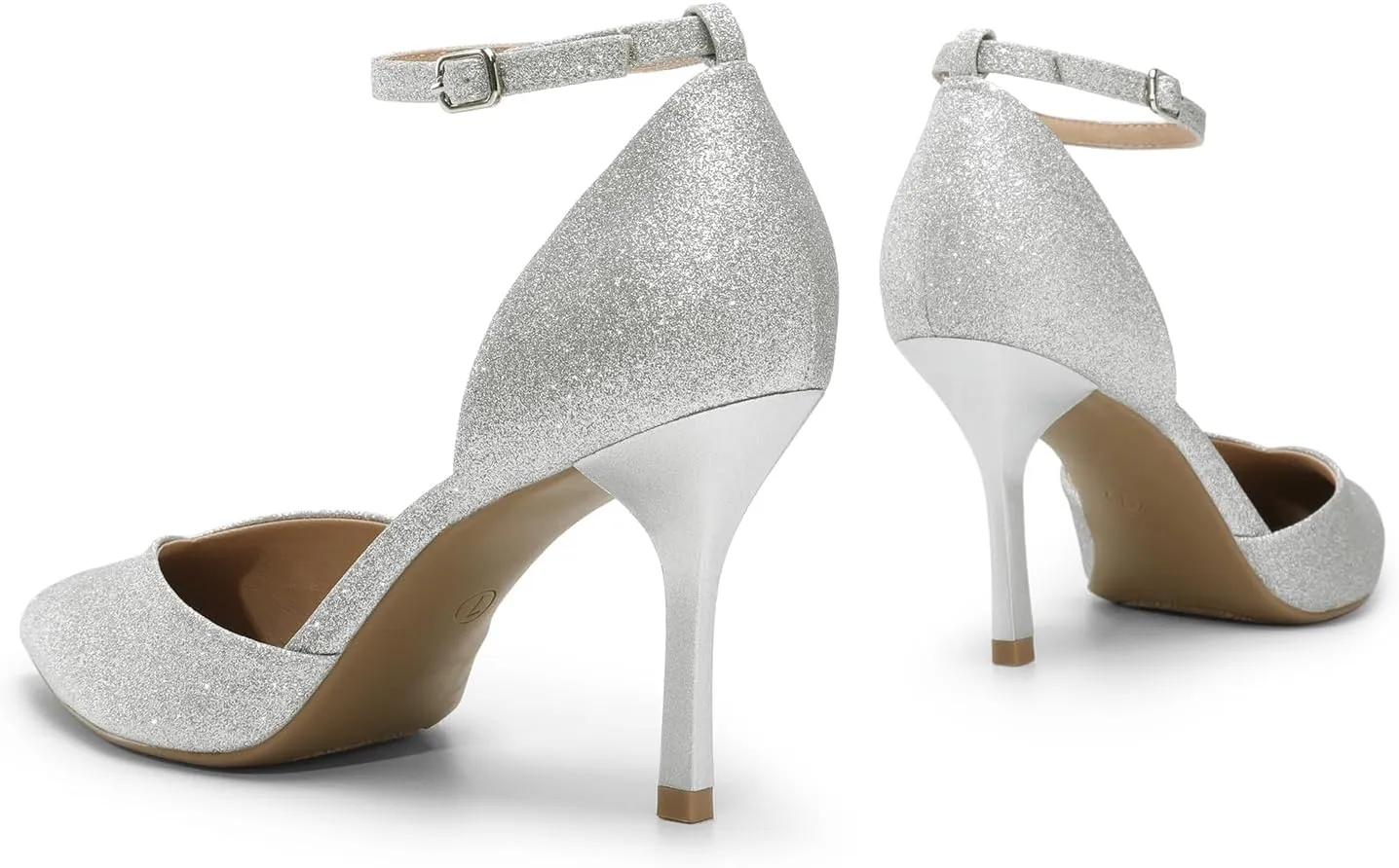 DREAM PAIRS Womens High Heels Strappy Closed Toe Stiletto Ankle Strap Pointed Toe D'Orsay Heel Dress Wedding Party Pumps Shoes