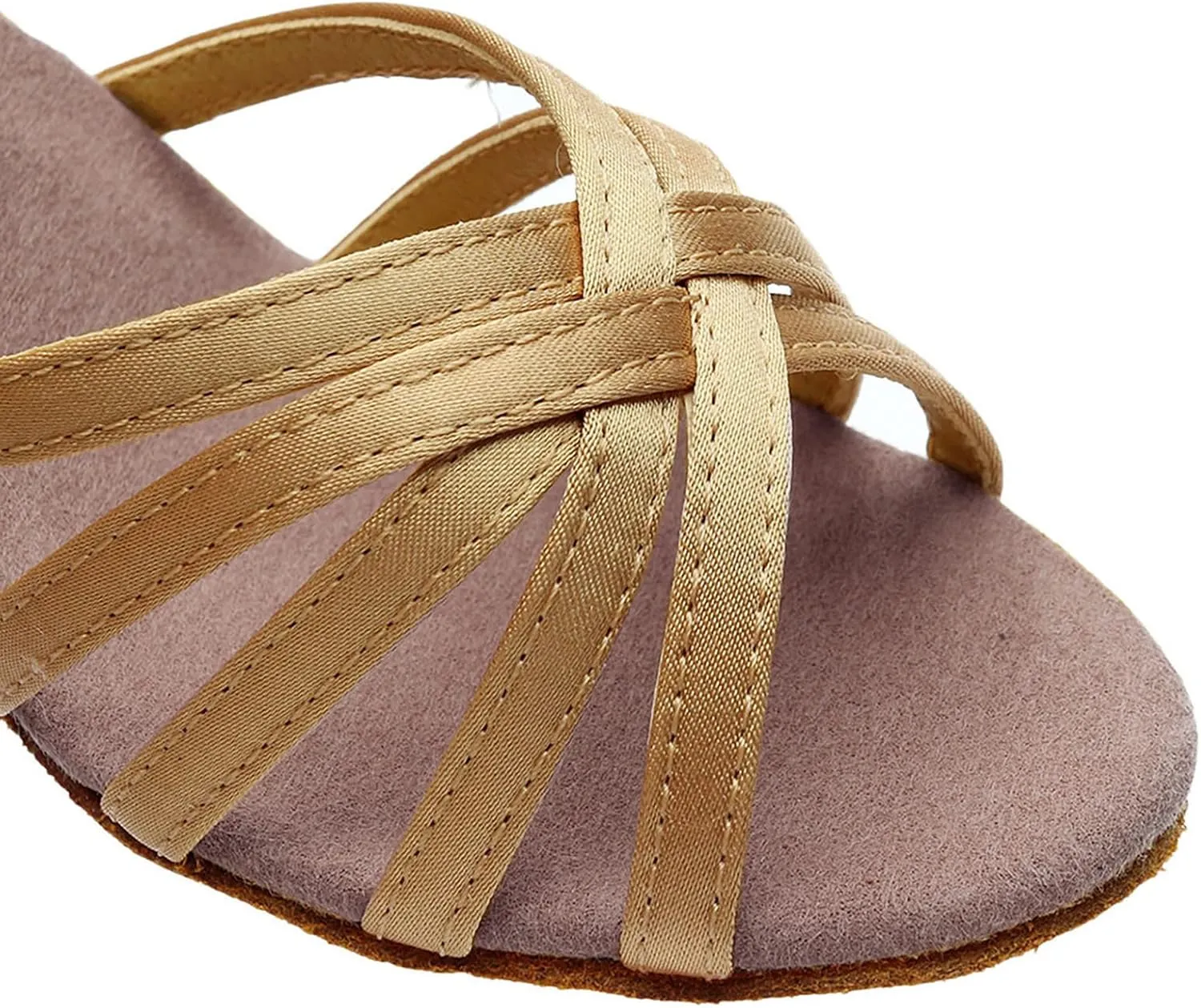 Dress Shoes for Women Professional Ballroom Shoes Latin Dance Shoe Practice Dance Shoe Ankle Strap Kitten Heels