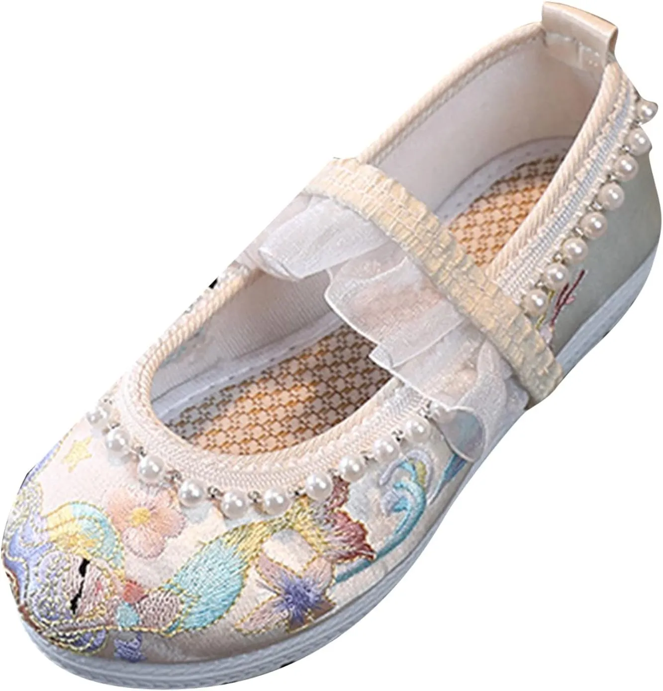 Girls Kids Pearl Princess Shoes Toddler Flat Wide Crb Sandals Summer Outdoor Dress Loafers Cute Ankle Trendy Shoes