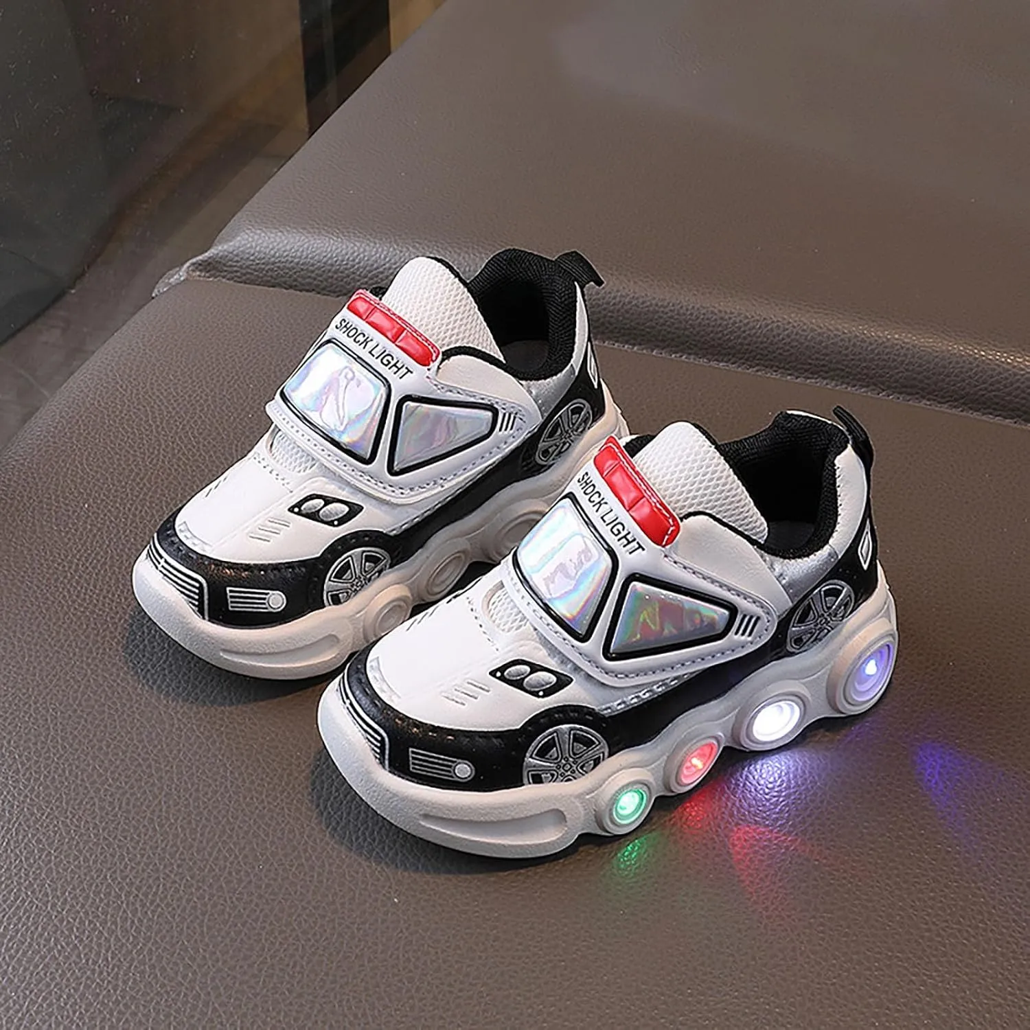 Girls Light Up Laceless Running Shoes Light Up Sneakers for Girls Boys Tennis Shoes Wide Shoes for Toddler Boys