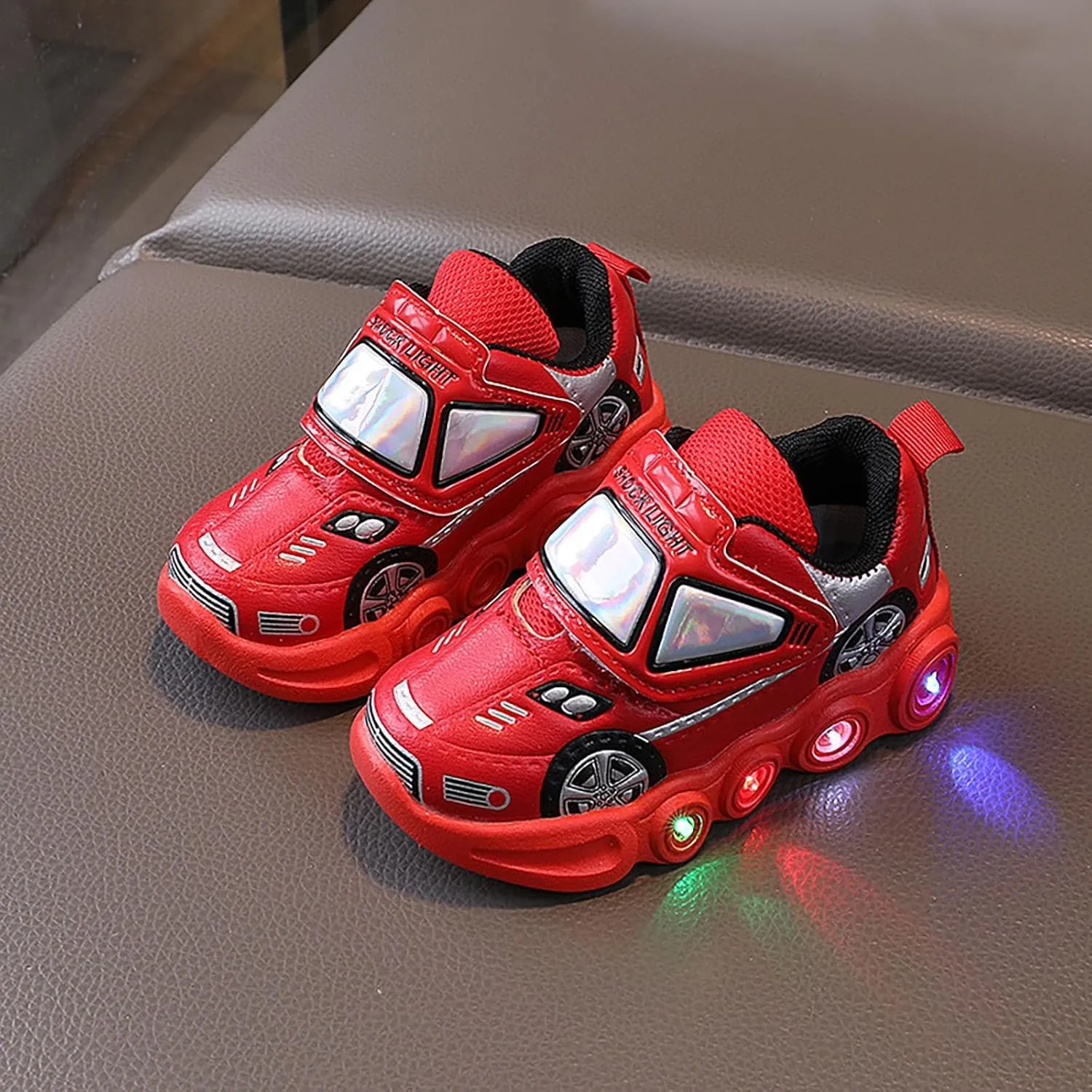 Girls Light Up Laceless Running Shoes Light Up Sneakers for Girls Boys Tennis Shoes Wide Shoes for Toddler Boys