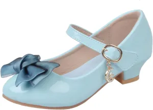 Girls Mary Jane Dress Shoes Pumps Low Heels Flower Party Wedding Shoes School Girl Shoes Kids