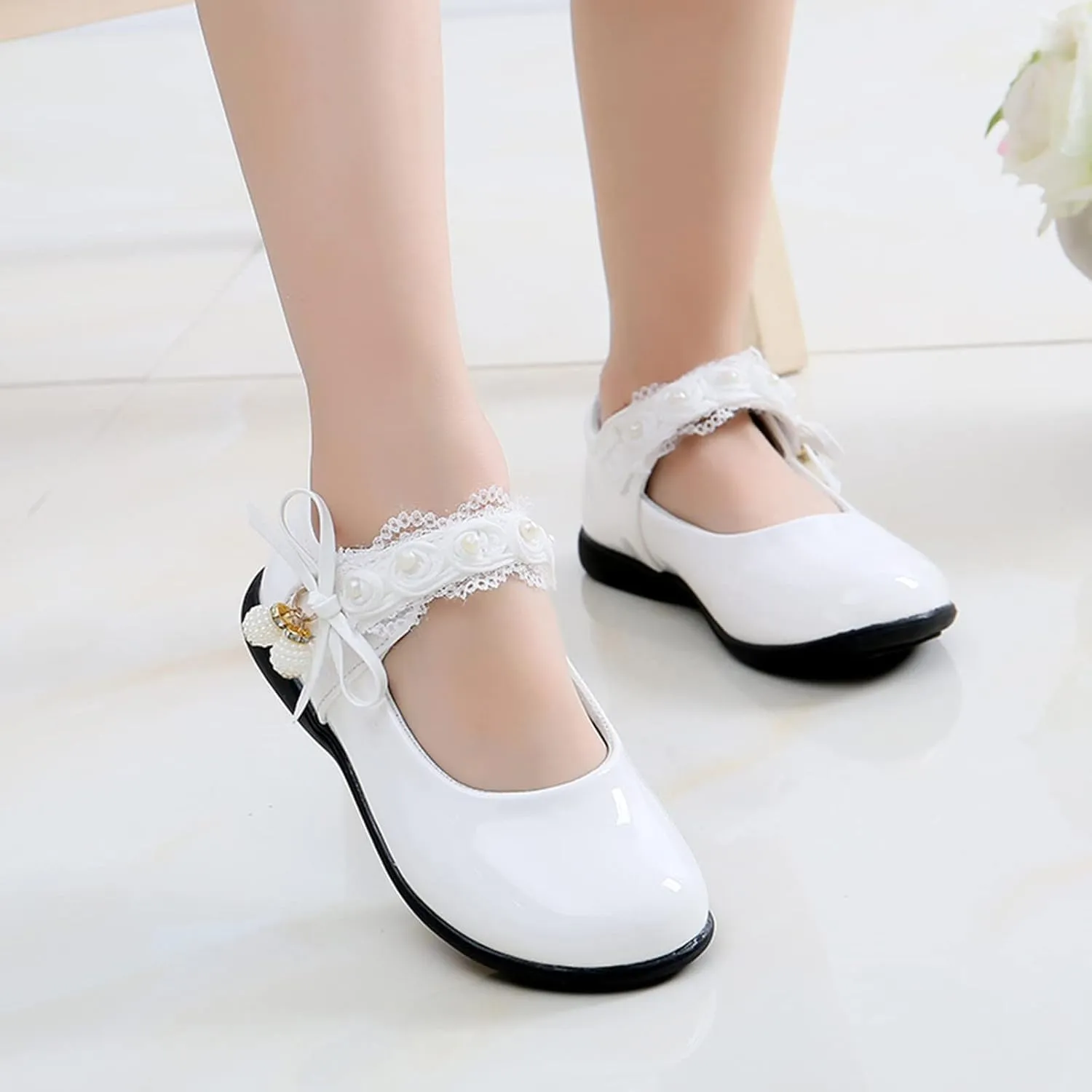 Girls Mary Jane Shoes School Kids Uniforms Flats Ballet Strap Dress Formal Slip-On Shoes Performance Shoes Youth