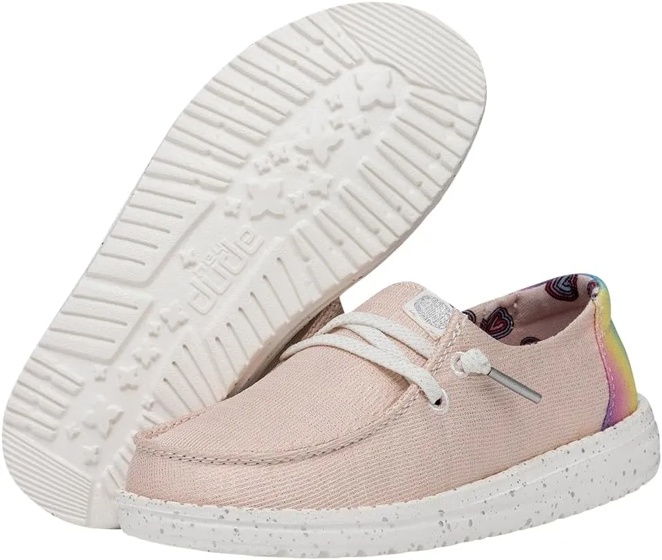 Hey Dude Wendy Youth Sparkle | Youth Loafers | Kids Slip On Shoes | Comfortable & Light-Weight