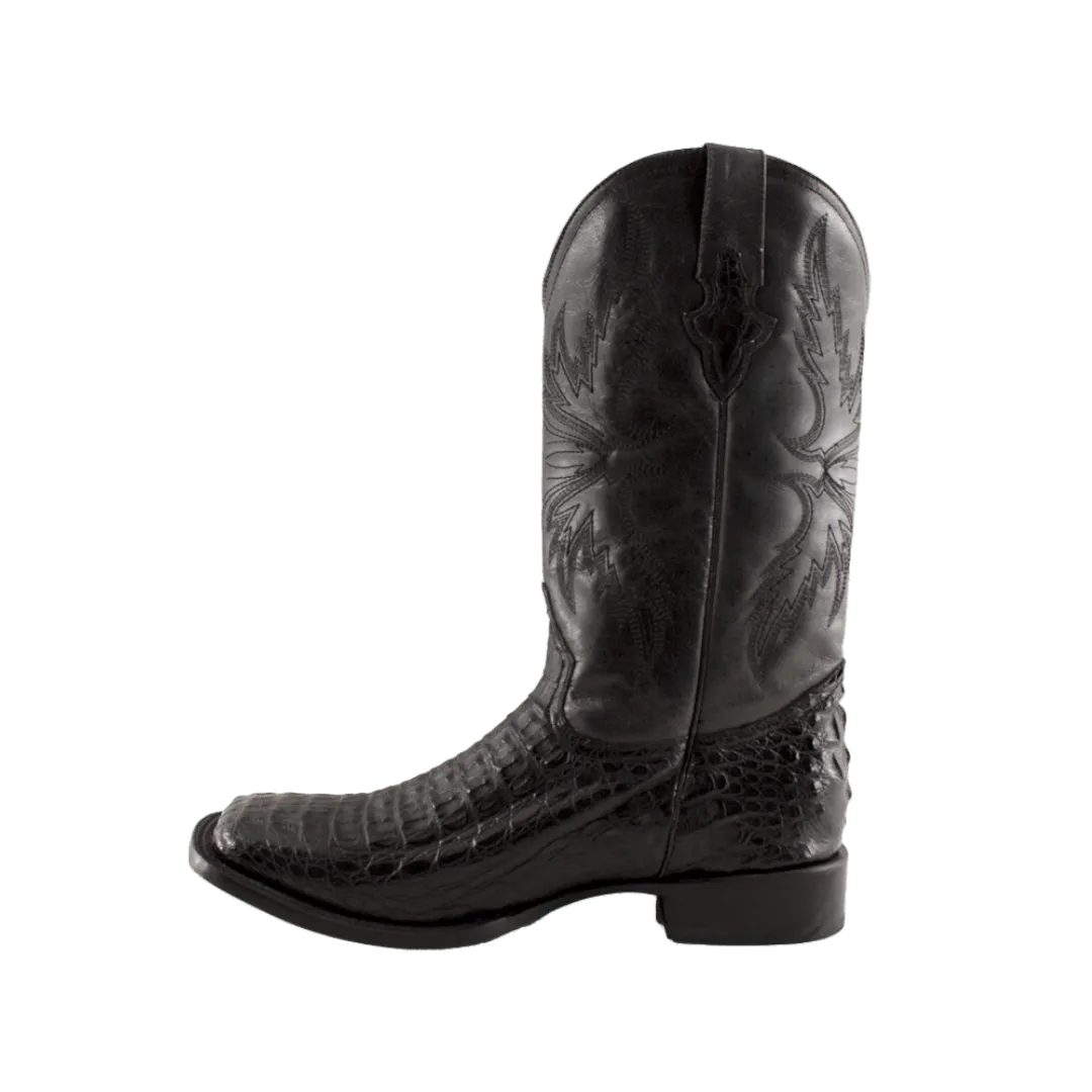 International M Men's Black Caiman Lomo Square Toe Boot
