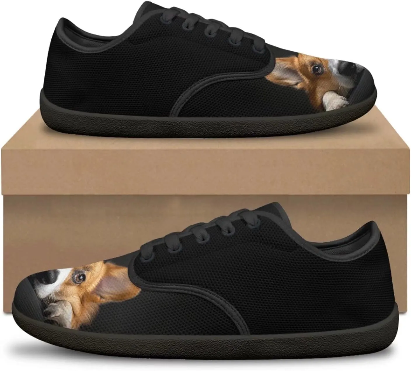 Jeiento Hike Barefoot Shoes for Women Men, Cute Dog Barefoot Shoes with Wide Toe Box, Non-Slip