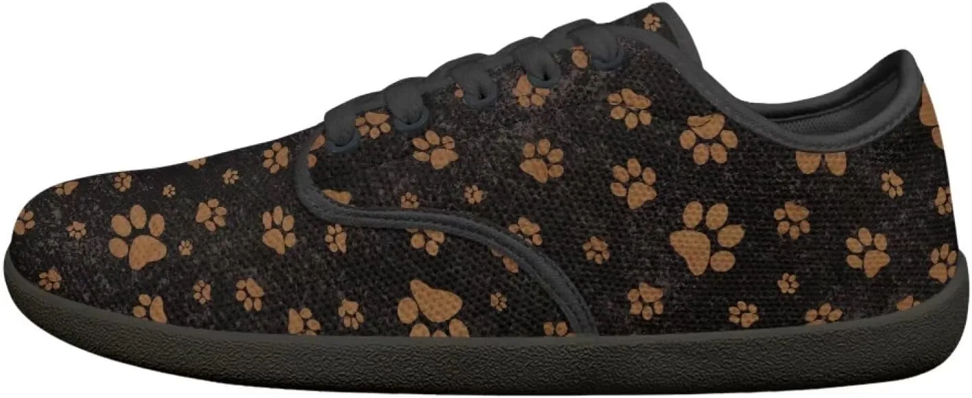 Jeiento Men's Dog Paw Print Barefoot Shoes Wide Toe Box Zero Drop Sneakers Tennis Gym