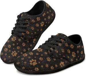 Jeiento Men's Dog Paw Print Barefoot Shoes Wide Toe Box Zero Drop Sneakers Tennis Gym