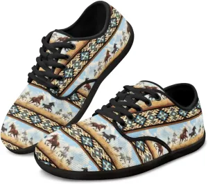 Jeiento Mens Womens Aztec Tribal Barefoot Shoes Wide Toe Box Running Shoes Zero Drop Sole