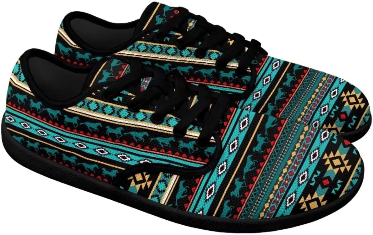 Jeiento Mens Womens Aztec Tribal Barefoot Shoes Wide Toe Box Running Shoes Zero Drop Sole