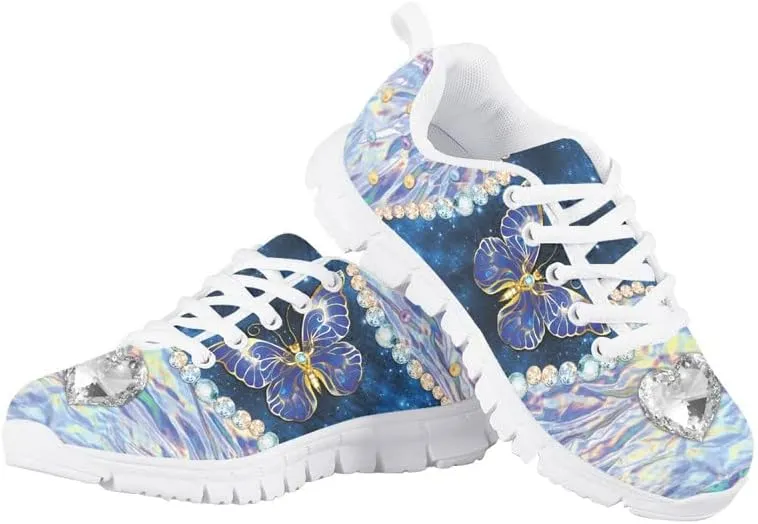 Judtueit Hipie Flower Kids Trainers School Shoes, Girls Low-Top Tennis Shoes, Teen Autumn/Winter Sneakers Hiking Shoes