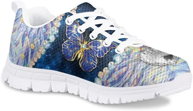 Judtueit Hipie Flower Kids Trainers School Shoes, Girls Low-Top Tennis Shoes, Teen Autumn/Winter Sneakers Hiking Shoes
