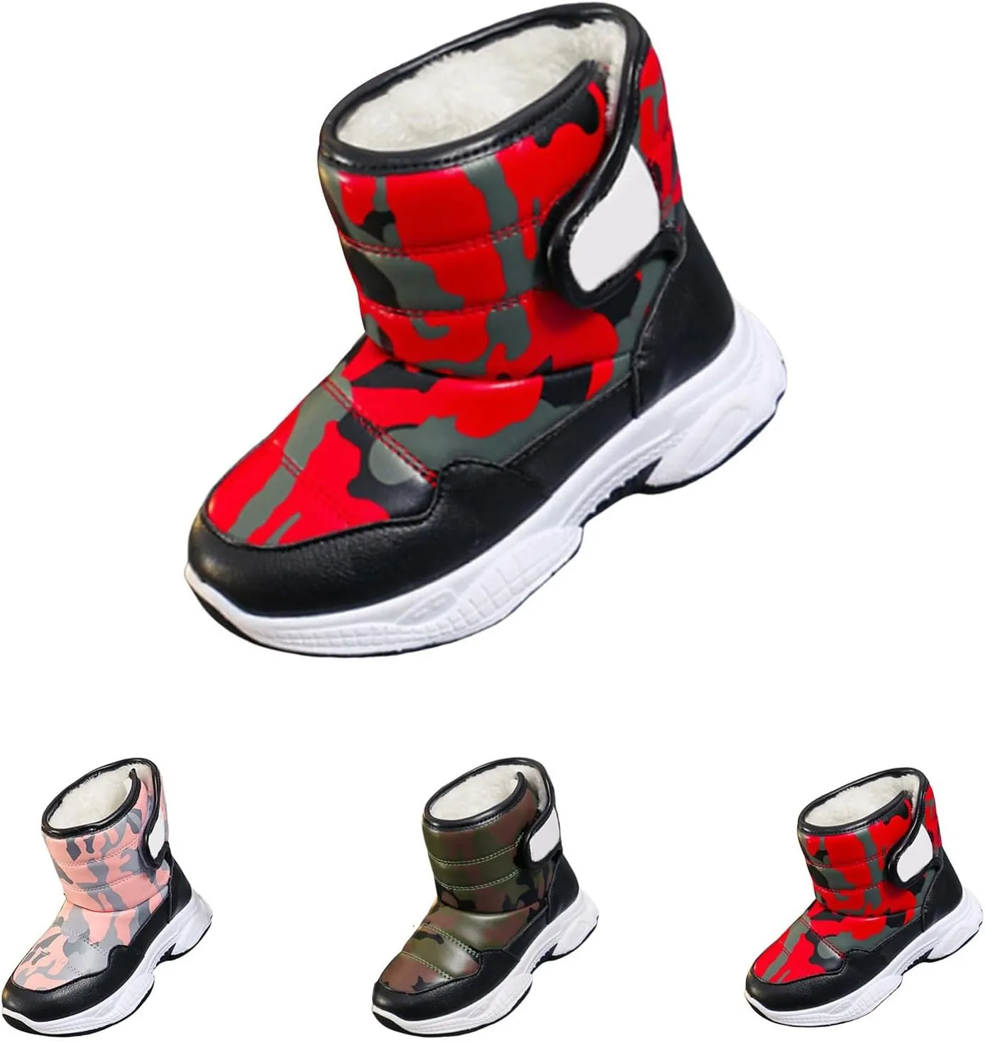 Kids Chunky Warm Snow Boots Boys Girls Winter Waterroof Outdoor Slip esistant Cold Weather Comfy Soft Shoes