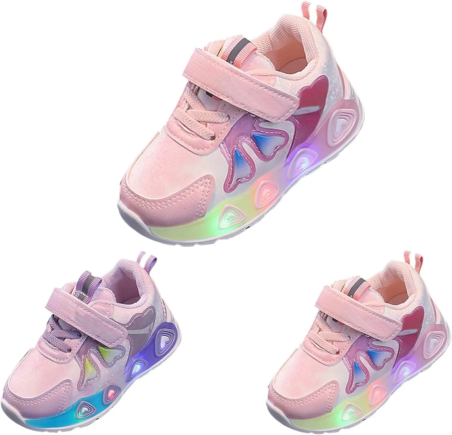 Kids Girls Cute Light Up Work Sneakers Spring Summer Baby Girls Light Adorable Casual Fashion Sneaker for