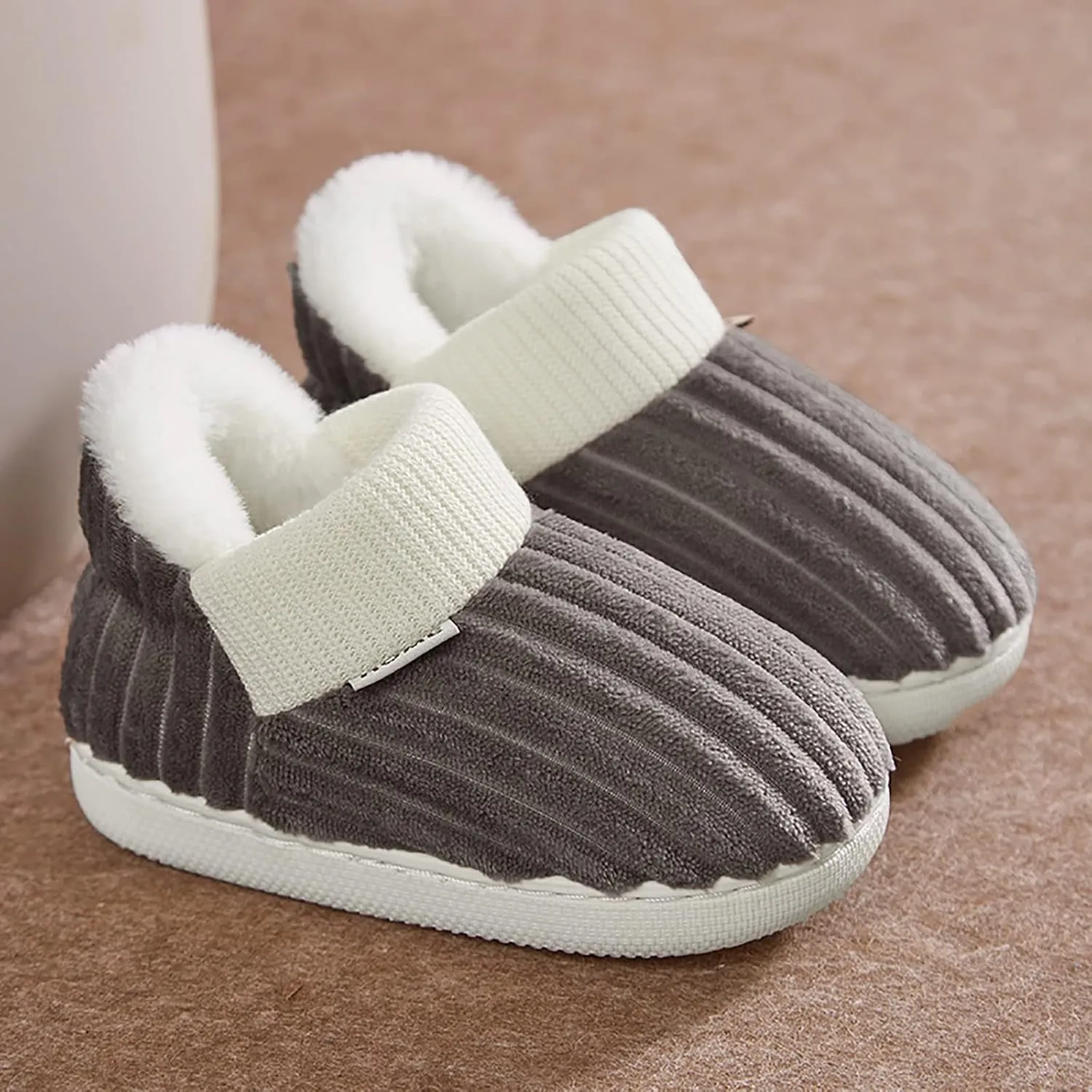 Kids Home Slippers Girls Boys Slippers Cotton Comfy House Slippers Bedroom Home Slippers Black Dress Shoes for Girls