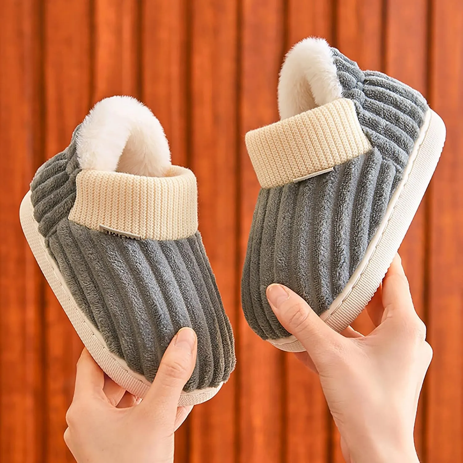 Kids Home Slippers Girls Boys Slippers Cotton Comfy House Slippers Bedroom Home Slippers Black Dress Shoes for Girls