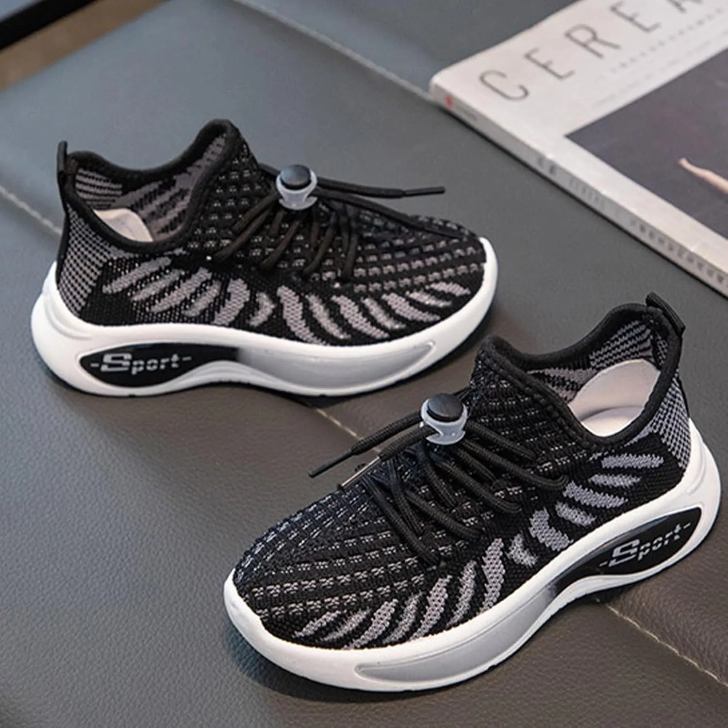 Kids Mesh Lace Sneakers Outdoor Running Athletic Non Slip Sport Shoes Youth Childrens Breathable Comfy Soft Casual Shoes