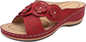 Ladmiple Orthopedic Sandals For Women Wide Width Fashion Orthotic Slides Slip On Slippers With Comfortable Arch Support